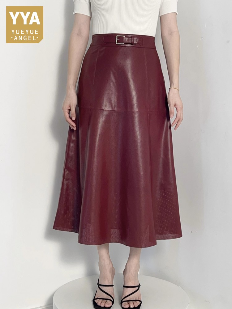 Leather Work Outfit - Gonne in vera pelle a vita