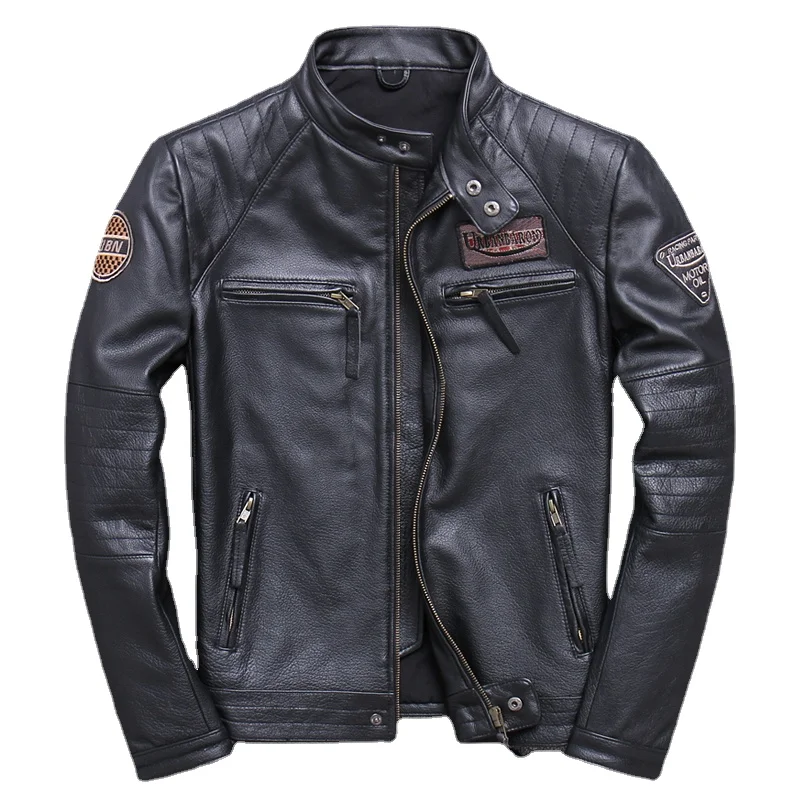Leather Work Jacket - Giacche da motociclista alla moda giacca
