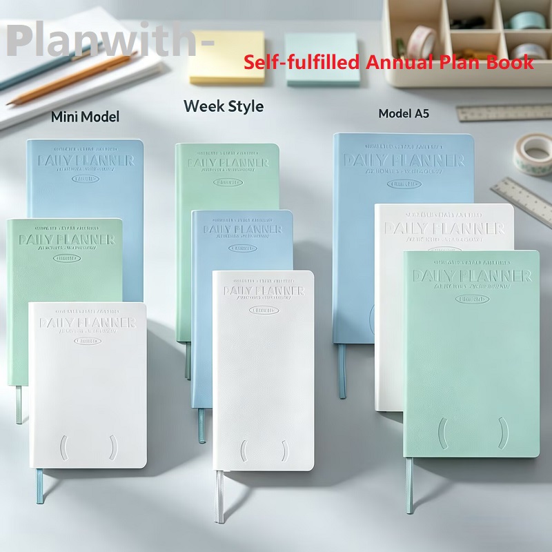 Leather Work Notebook - Agenda Annuale Datata Planwith, Diario Settimanale