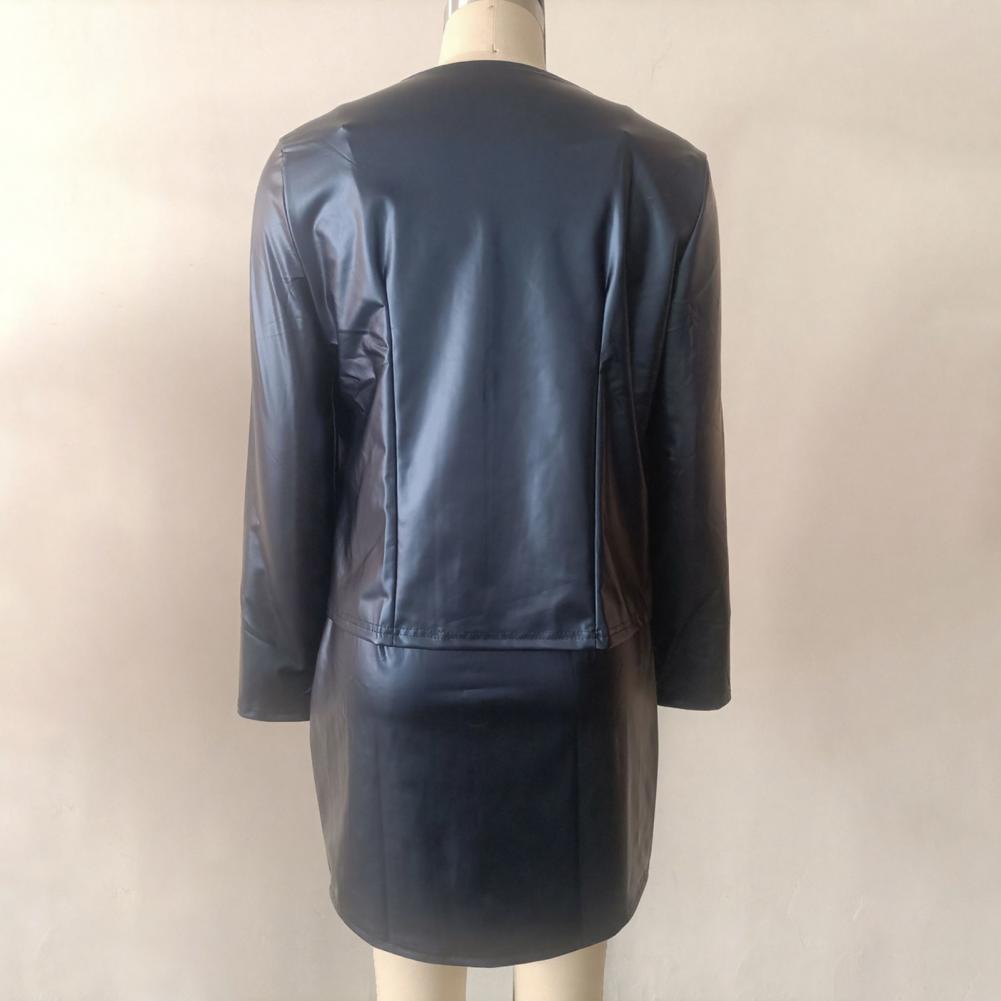 Leather Work Outfit - Completo Gonna in Ecopelle da Donna,