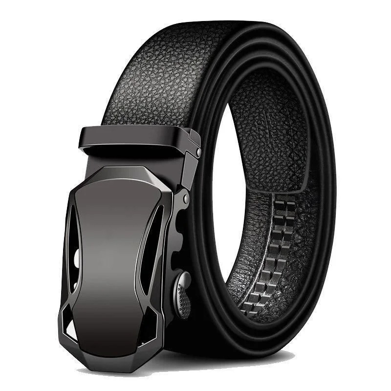 Leather Works Belt - Cintura da uomo con fibbia automatica,