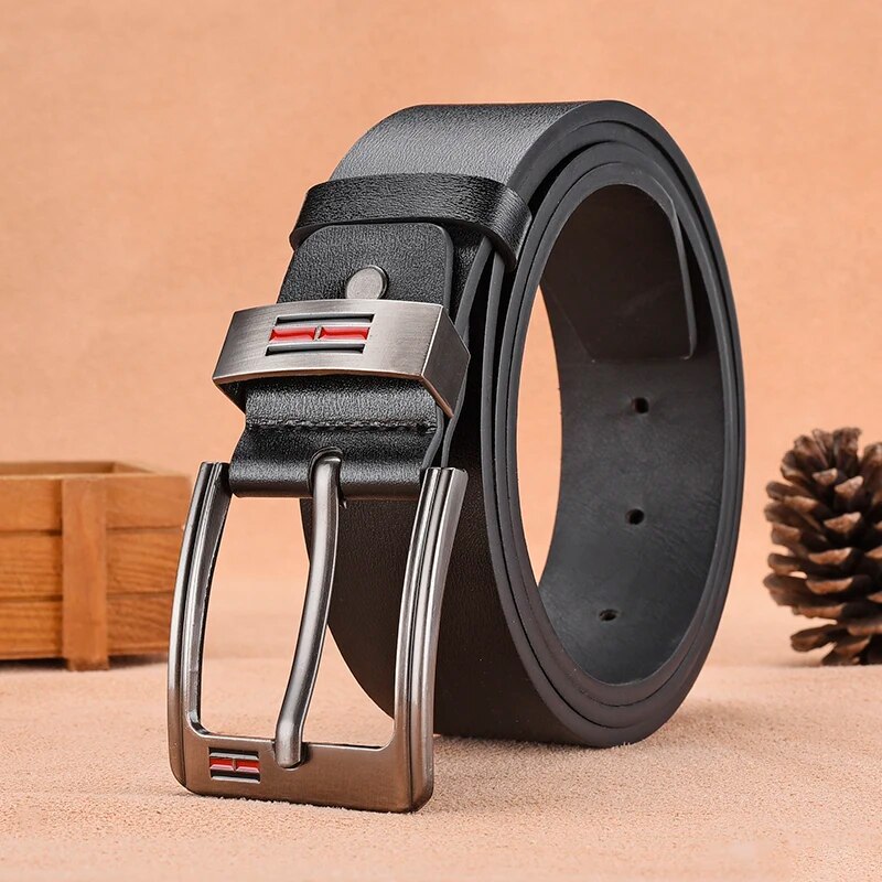 Leather Works Belt - Cintura da uomo con fibbia in