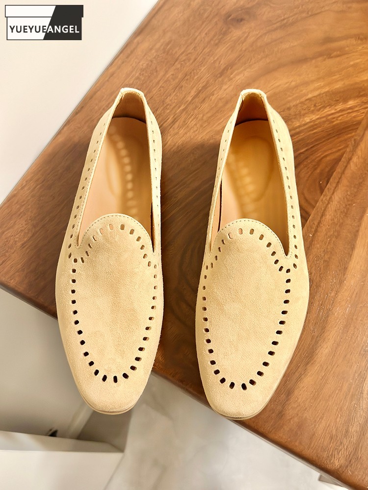 Leather Work Outfit - Scarpe estive da uomo in vera