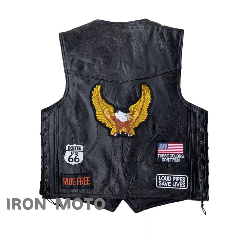 NUOVO Gilet da Moto per Uomo,  - Leather Work Jacket recensione e prezzo