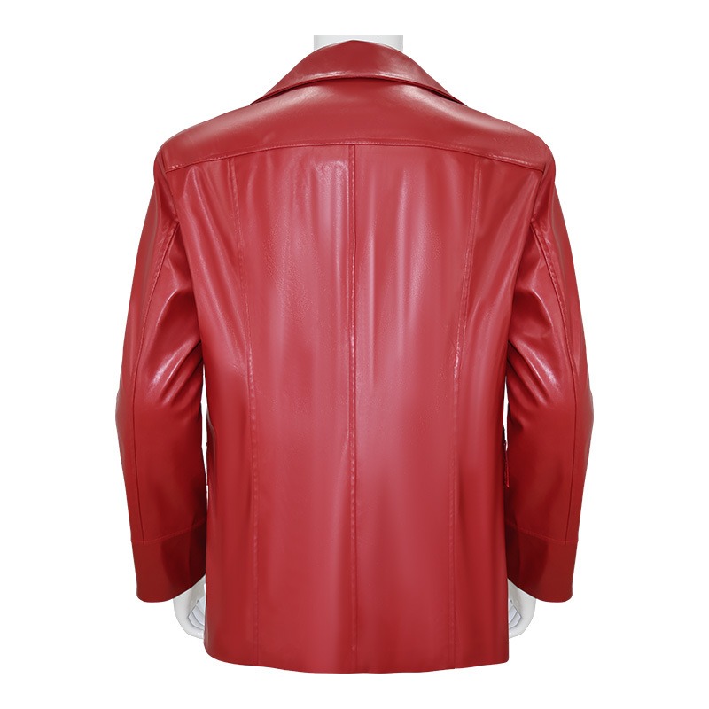 Giacca in Pelle Rossa da Uomo, - Leather Work Jacket recensione e prezzo