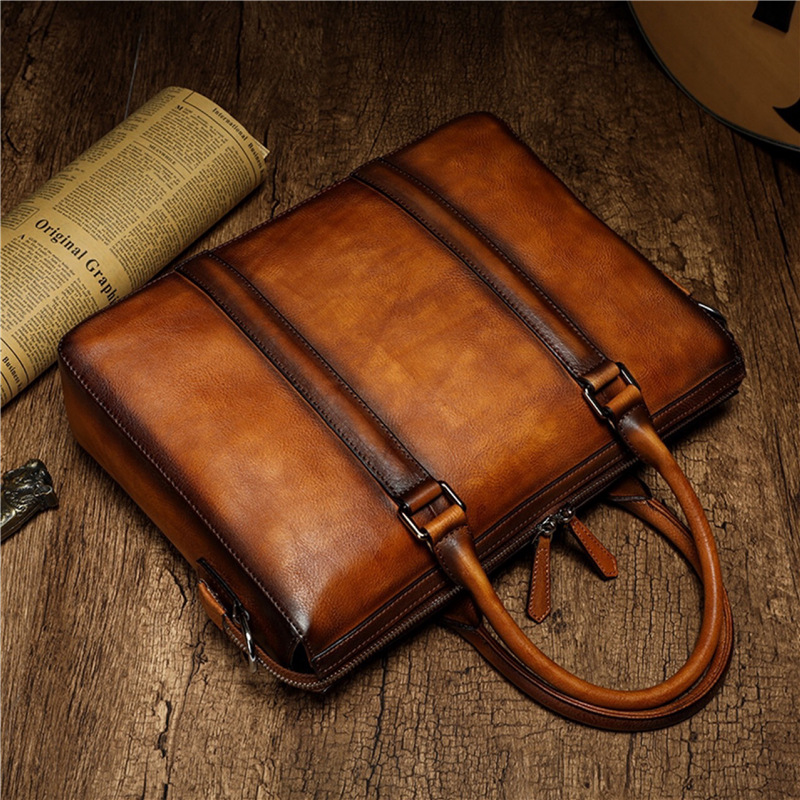 Borsa da lavoro in pelle di al - Leather Work Laptop Bag recensione e prezzo