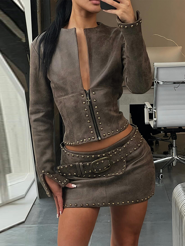 Completo da Donna in Pelle PU  - Leather Work Jacket recensione e prezzo