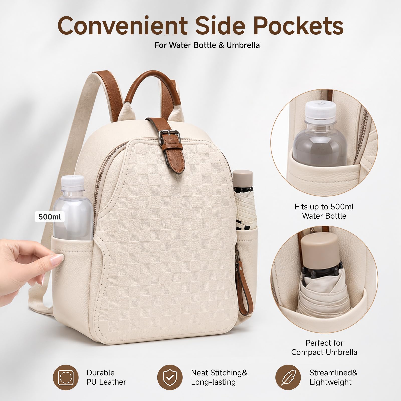 Zaino da donna in pelle PU con - Leatherwork Embossing recensione e prezzo