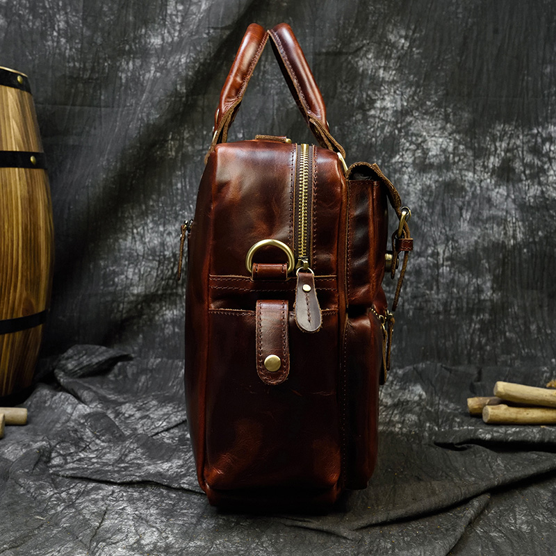 Cartella da uomo in vera pelle - Leather Work Laptop Bag recensione e prezzo