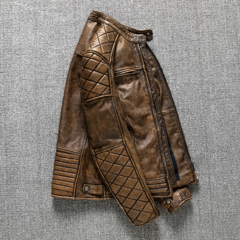 Giacca in Pelle Vintage da Uom - Leather Work Jacket recensione e prezzo