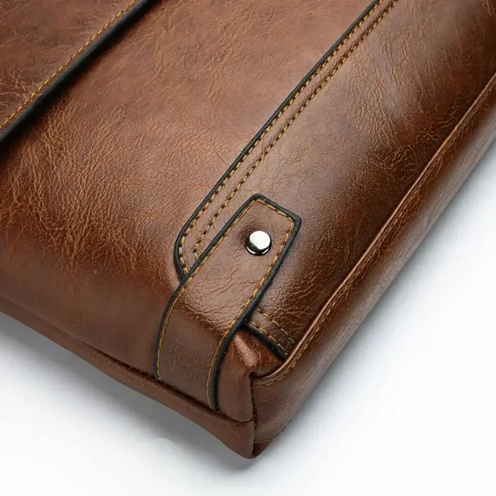Valigetta da uomo in pelle PU  - Leather Work Laptop Bag recensione e prezzo