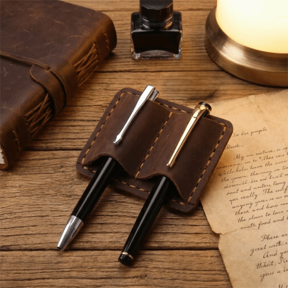 Portapenne Doppio in Pelle Vin - Leather Work Notebook recensione e prezzo