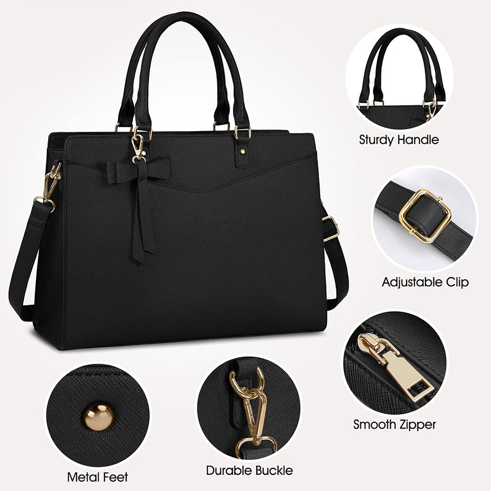 Borsa per Laptop da Donna 15.6 - Leather Work Laptop Bag recensione e prezzo