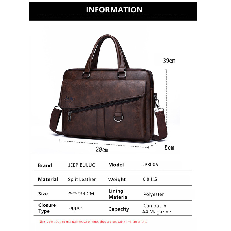 JEEP BULUO Valigetta da uomo i - Leather Work Laptop Bag recensione e prezzo