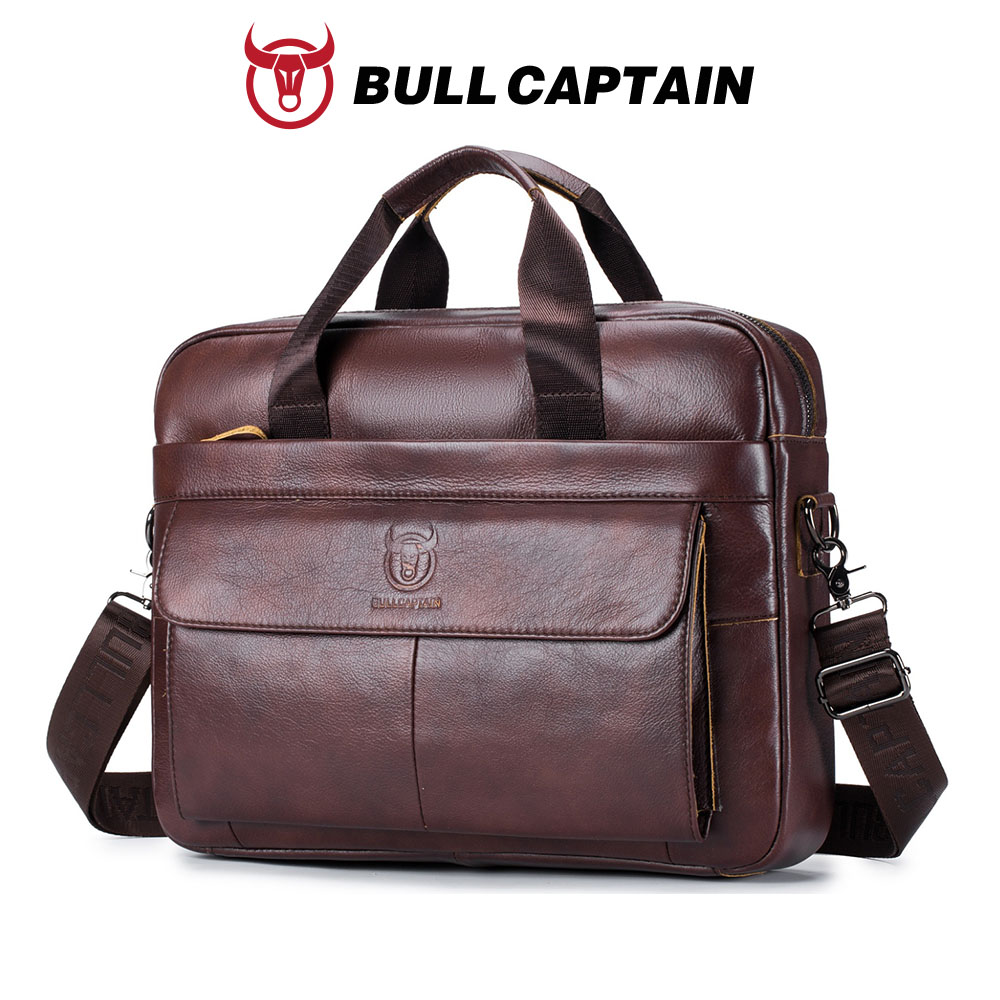 BULLCAPTAIN borsa da uomo cart - Leather Work Laptop Bag recensione e prezzo