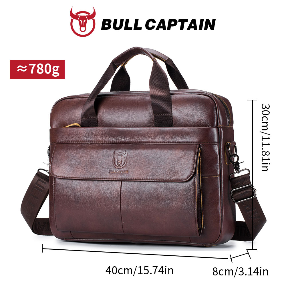 BULLCAPTAIN borsa da uomo cart - Leather Work Laptop Bag recensione e prezzo